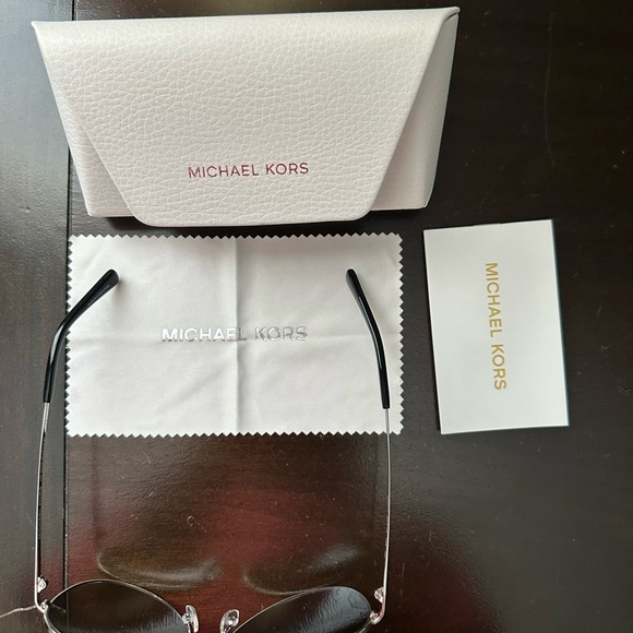 Michael Kors Silver Aviator Sunglasses - Picture 2 of 3